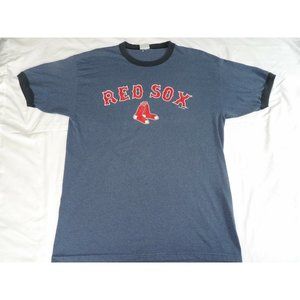 2004 Boston Red Sox Blue Graphic T Shirt Size  XL Large Dynasty MLB Baseball